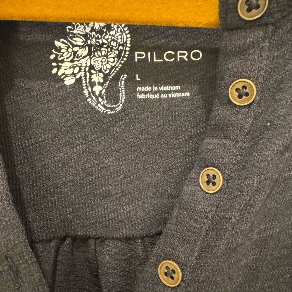 Pilcro Black Ruffled Button-Down Shirt - Picture 10 of 16